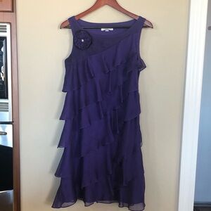 London Times ruffle dress